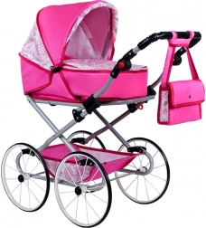 Retro Kinderpuppenwagen 2in1 New Baby Natálka rosa
