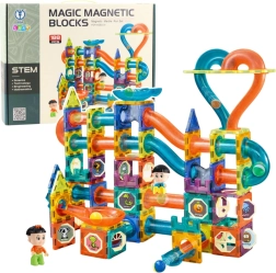 Magnetisches Konstruktionsset mit Murmelbahn 188 Stk MAGIC MAGNETIC BLOCKS