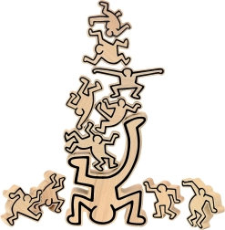 Vilac motorisches Balance-Spiel Figuren – Design KEITH HARING