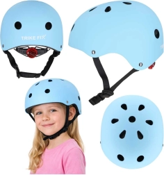 Kinder-Fahrradhelm Trike Fix mit LED-Licht M 55–58 cm – Hellblau