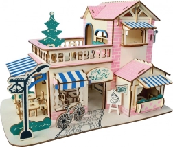 Woodcraft Holz-3D-Puzzle Café