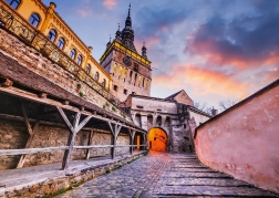 Puzzle Uhrturm Sighișoara Rumänien 1000 Teile