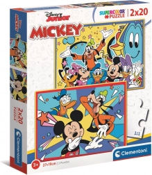 Clementoni Puzzle Mickey und Freunde 2x20 Teile