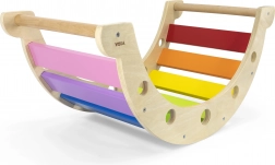 Holz-Montessori Wippbrücke 2-in-1 Viga – Regenbogen-Wippe