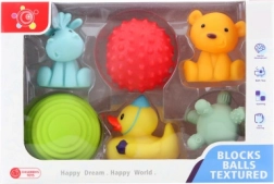 Set aus Gummibadspielzeugen für Babys – 6 Stück