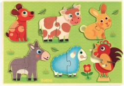 Holzpuzzle Auf dem Hof von Djeco