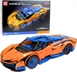 Bausteinset ferngesteuertes Sportauto, 1883 Teile – blau‑orange