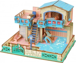Woodcraft Holz 3D-Puzzle Villa auf der Insel Lembongan