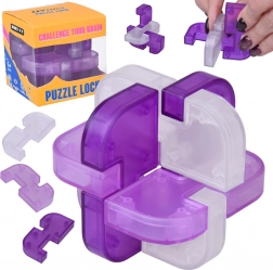 Logisches 3D-Geduldsspiel Puzzle Lock – violetter Würfel