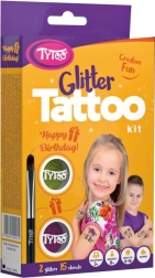 TyToo Glitzertattoos Happy Birthday – Schablonenset für die Party