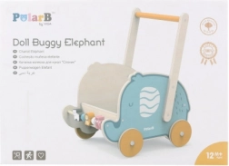 VIGA PolarB Holz-Lauflernwagen und Schiebewagen 2-in-1 – Elefant