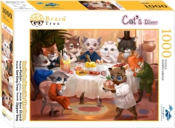 Puzzle Katzen-Dinner von Brain Tree, 1000 Teile
