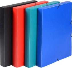 Archivbox A4 mit Gummizug, rot (PP)