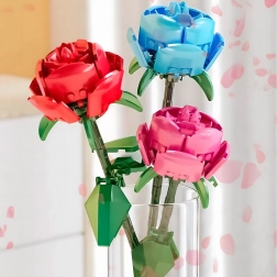 Baustein-Set Rose – dekorative Blüte aus Steinen (59 Teile)