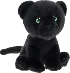 Keeleco Plüschpanther aus recycelten Materialien, 14 cm