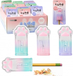 Anspitzer in Form einer Katzenpfote für dünne Buntstifte