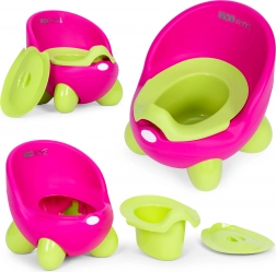 Kinder-Toilettentrainer ECOTOYS rosa-grün mit rutschfesten Füßen