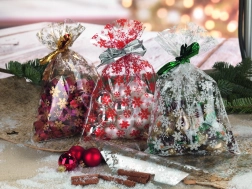 Cellophantüte 35x50 cm mit Sternen