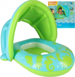 BESTWAY aufblasbarer Kinder-Schwimmsessel mit Baldachin, grün-blau