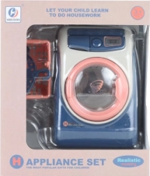 Kinder-Waschmaschine aus Kunststoff mit Batteriebetrieb und Sound