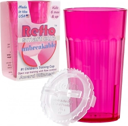 Reflo unzerbrechlicher Trainingsbecher für Kinder mit Durchflussregulierung, rosa