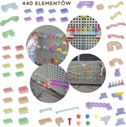 Masterkidz Baukasten-Set Kugelbahn Tafel STEM 440 Teile