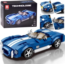 Technik-Bausatz – blauer Sport-Roadster, 312 Teile