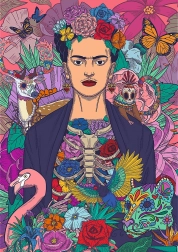 Trefl Puzzle Premium Plus Frida Kahlo – Erblühte Seele, 1000 Teile