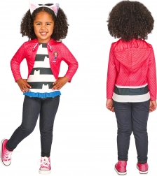 Kinderkostüm Gabbys Puppenhaus – Top und Haarreif mit Katzenöhrchen (110–116 cm, 5–6 Jahre)