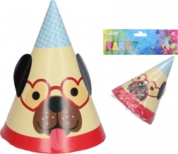 Partyhütchen mit Hundemotiv 15 cm (6 Stück)
