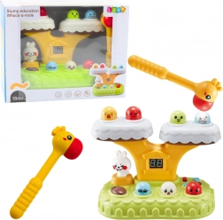 Interaktives Whack‑a‑Mole‑Spiel für Kinder mit Melodien und 7 Geschwindigkeiten