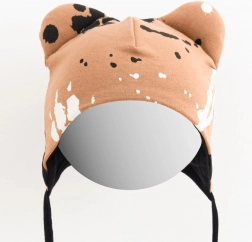 Baby-Baumwollmützchen mit Öhrchen NEW BABY Paw senfgelb