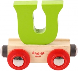 Bigjigs Rail Holzwagen mit Buchstabe U