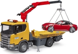 Bruder Scania Super 560R Abschleppwagen mit Auto