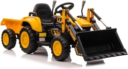 Elektrischer Kindertraktor mit Frontlader gelb