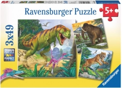 Puzzle Dinosaurier 3×49 Teile