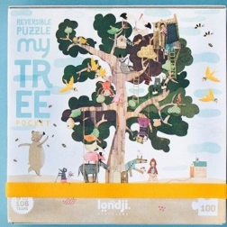 Taschen-Doppelseitiges Puzzle Baum 100 Stk.