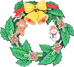 Woodcraft Holz-3D-Puzzle Weihnachtskranz