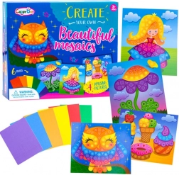 Kreatives Schaumstoff-Mosaik Eule – A