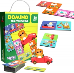 Bildungsspiel Tiere im Verkehr Puzzle Domino Montessori