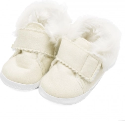 Baby-Winter-Samt-Babyschuhe New Baby, beige, 3–6 Monate