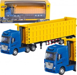 Metall LKW mit Volumenanhänger gelb Huina 1:50