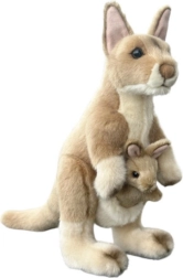 Plüsch-Känguru mit Jungtier 30 cm