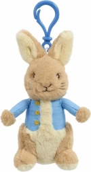 Plüsch-Schlüsselanhänger HASE PETER mit blauem Clip 13 cm