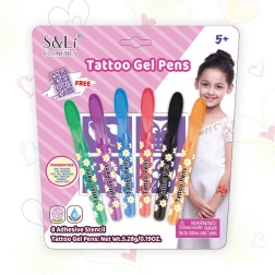 Set aus Tattoo-Stiften mit Schablonen