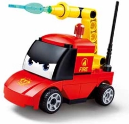 Sluban Aufziehbares Auto mit Augen Feuerwehr