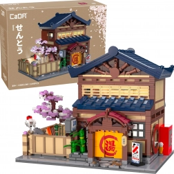 CaDA-Bausatz Japanisches Sento-Bad mit LED-Lichtern, 1249 Teile