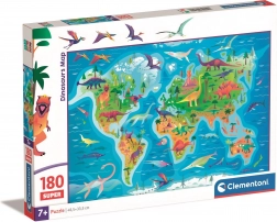 Clementoni Puzzle Dinosaurier-Karte 180 Teile