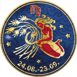 Curiosi rundes Puzzle Tierkreis: Jungfrau, 33 Teile