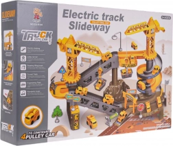 Mega-Baukasten: Baustellen-Spielbahn mit Kränen und Autos, 44 Teile